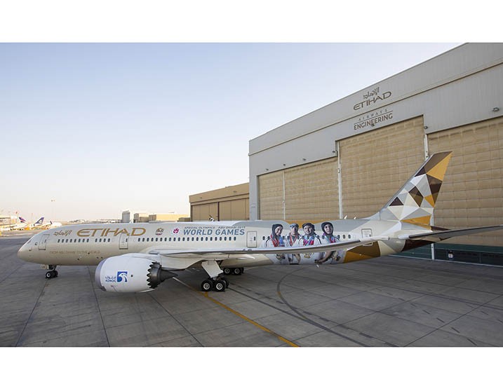 Etihad Airways Unveils New Special Olympics Livery Ahead of World Games Abu Dhabi 2019 Image