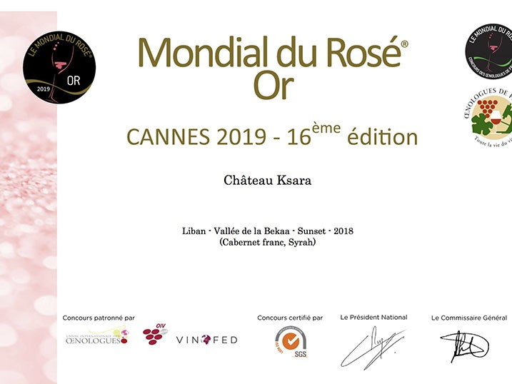 Chateau Ksara Wins Gold in Cannes Image