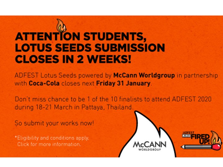 Final Reminder for Students: Enter AdFest's "Lotus Seeds Program Before 31st January Image